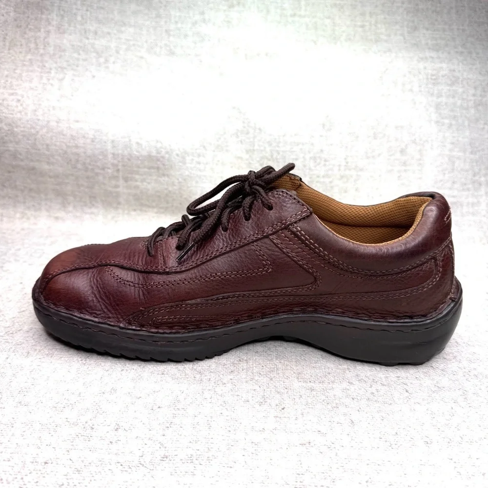 Skechers men’s brown leather lace up‎ sneakers oxford comfort shoes size 9/42